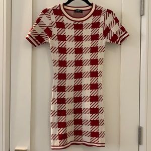 Houndstooth Sweater Dress